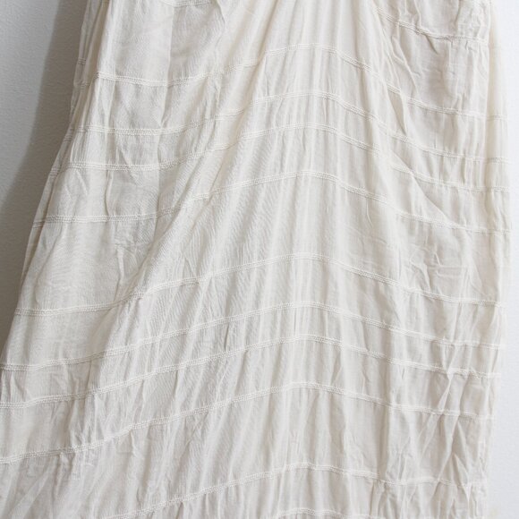Free People Agatha Midi Dress White Cotton Sleeveless Slit V-Neck Size Small - Picture 7 of 16